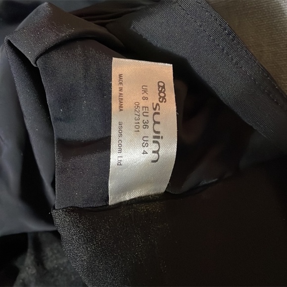 ASOS swim authentic suit USA size 4 Black color New without tags - Picture 3 of 4